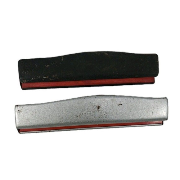 Vintage Clix 3 Hole New England Paper Punch Co Lot of 2 Silver Red Black USA - Picture 1 of 16